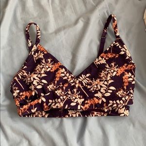 Floral pattern sports bra
